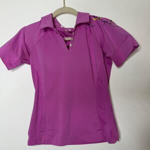 Adidas ClimaCool Women’s Colorful Golf Shirt – Pink – Size M
